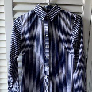 Banana Republic Blue Striped Button Down